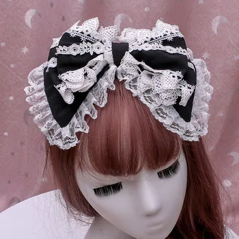 Jaapani Lolita Juuksed Hoop Pits Suur Bowknot Headpieces Hairband Peapael Hairwear Neiu Cosplay Hairband Barrette Juuksed hoop