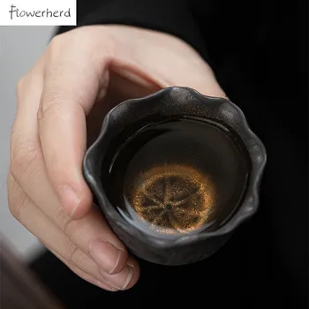 Jaapani Stiilis Lotus Keraamiline Tee Tassi Teaware Kung Fu Tee Set Loominguline Retro Keraamika Teacup koos Coaster
