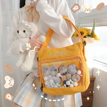 Japan Ita Bag Crossbody Mini Removable Decorative Clear Bag Layer Cute Purse For Teens Girls Sweet Lovely Package Itabag