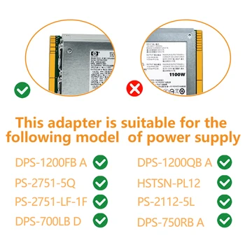 Kaevandamine 1200W Server PSU Toide Breakout Pardal Adapter 12/17 Sadamate ATX 6 Pin DPS-800GB 1200FB 1200QB Uus
