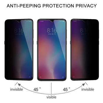 Kaitsev Klaas Mi Mix 2 2S 3 5G Max 3 Märkus 3 Screen Protector For Xiaomi Mi A3 Lite CC9 CC9E 9H Glare Peeping Anti Spy