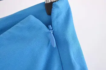 KBAT 2021 Naine Elegantne Wrap Seelikud Sinine Suure-Waisted Seelik Naiste Vintage Ruched Tõmblukk Pilu Naine Büroo Pikk Suvi Seelikud