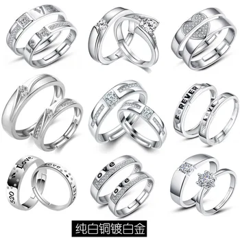 KEC9 s925 sterling silver ring naiste uued kaasamise ettepaneku ringi tsirkoon silver sõrmus