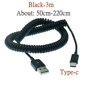 Kevadel USB-Kaabli Mikro-Mini-USB-C C-Tüüpi Mees, et Mees Naine Kiire Laadimine USB-Kaabel C Telefoni Laadija Juhe-Kaabel 1m 3m
