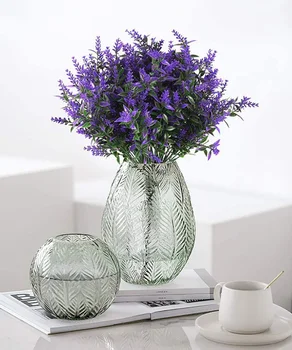 Kunstlik Lavendel Plastikust 2 Hunnik Rõdu Pruudikimp Euroopa Võltsitud Lilled Home Decor Rippus Seinal Mood Ilus