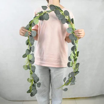 Kunstlik Rohelised Lehed Eukalüpti Vanik Võltsitud Viinapuude Rotangist Kunstlik Taimed Ivy Pärg jaoks Pulmapidu Kodus Seina Kaunistamiseks