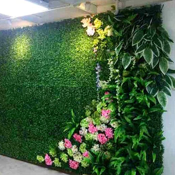 Kunstlikku Lille Taimed Seina Taustal Plastikust Roheline Muru Uks Pood Märk Kaunistamiseks Pulmad Hotel Home Decor Assamblee