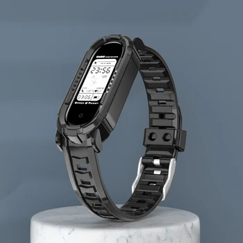 Käepaela Eest Xiaomi Mi Bänd Läbipaistev Elektroonilise Tuul Rihm Kummist Asendused Watchband Jaoks Mi Band 6 5 4 3 Accrssories