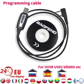 Kõrge Kvaliteediga Baofeng Walkie Talkie Lisaseadmed-USB-Programmeerimine-Kaabel Koos Tarkvara CD-kahesuunaline Raadio UV-5R BF-888S UV-82