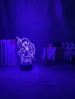 Led Night Light Toradora Aisaka Taiga eest Magamistuba Decor Kingitus Värvikas Nightlight Anime Waifu 3d Lamp Aisaka Taiga Toradora