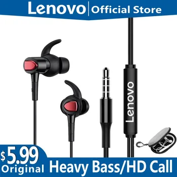 Lenovo QF300 3.5 mm Juhtmega Kõrvaklapid Koos Mikrofoniga Juhtmega Kontrolli Müra Vähendamise Bass In-ear Earbuds Telefoni Sülearvutid