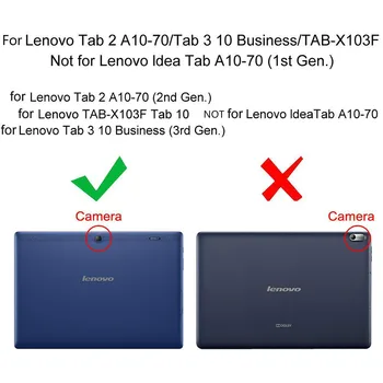 Lenovo Tab 2 A10-70F/L A10-30 X30F/M Slim Kokkuklapitavad Klapp PU Nahk Tab 3 X70 X70F X70M Tab 10 TB-X103F X103F juhul +FilmPen