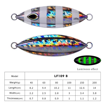 Lidafish Metall-Litrid Kalapüügi Peibutis 40G-100G Kinnitusseadmete Lusikas Kunstlik Sööt Kaldal Aeglane Jigging Super Kõva kalastustarbed