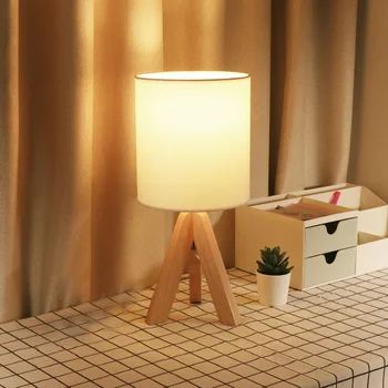 Lihtne, Kaasaegne Puidust Laua Lamp Magamistuba Öö LED Põhjamaade Laua Lamparas De Mesa Para El Dormitorio Kodu Kaunistamiseks Uus 2021