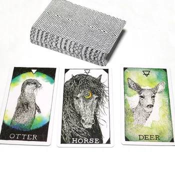 Loomade tarot kaardid, hing, vaim teki, 63 kaardid, eesti salapärane ennustamine saatus naiste kaardi mäng-lauamäng, kingitused