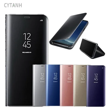 Luksuslik Peegel Vaadata Smart Flip Case For Samsung Galaxy S10 5G algse Magnetvälja fundas GalaxyS10 S 10 SM G977F G977 Telefoni Kate