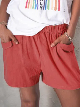 Lühikesed püksid Naiste Suve Värviga Elastne Vöökoht Harajuku Y2K lühikesed Püksid Femme Bermuda Ropa Mujer Naiste Riided 2021 Pluss Suurus