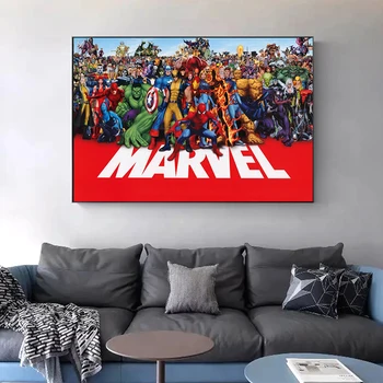 Marvel Heroes Stickerbomb Hulk Spider-ManThor Magamistuba Avengers Endgame Lõuend Print Seina Art Kingitus Toas Elavad Kodu Kaunistamiseks