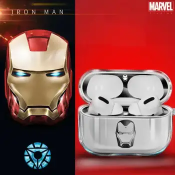 Marvel Iron Man TPÜ Luksus Juhtmeta Bluetooth-Kõrvaklapp puhul AirPods Pro Ladustamise Kott Õhu Kaunad 2 1 Kaitsev Pehme Kate