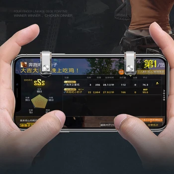 Metallist Gamepad PUBG Mobile Kontrolli kohaldamiseks Nutitelefoni Gamepad Töötleja L1R1 Mängu Shooter Iphone, Android Xiaomi