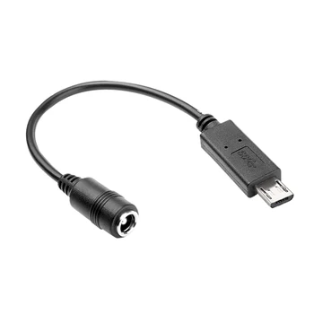 Micro-USB Pistik 5.5 mm 2.1 mm KS Barrel Jack Adapter 5V Toite Kaabli Ühenduspesa
