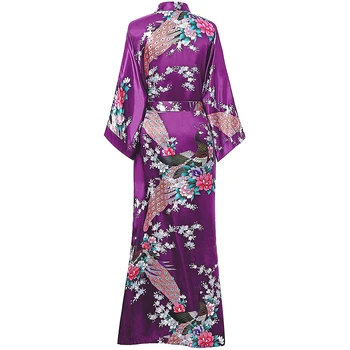 Mood Naised Kaste Rüü V-Kaeluse Kunstlik Silk Nightgowns Suve Poole Varruka Pidžaama Kimono Hommikumantel Suured Öö Kleit