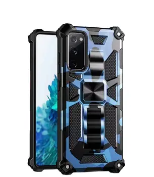 Mood Põrutuskindel Kamuflaaž Telefon Case For Samsung Galaxy Note S20 S21 20 FE Plus Ultra PC Kaitse Magnet Jalg Kate