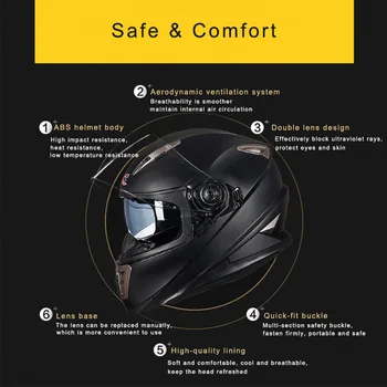Mootorratta Kiiver Moto Suvel Hingav Krossi Crash Helmet Professional kogu Nägu Anti-fog Glare Topelt Lääts Mehed Naised