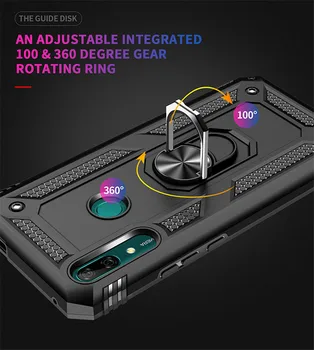Näiteks Huawei P Smart Z Juhul Magnet Auto Ringi Seista Omanik Kaas Huawei Psmart Z STK-LX1 Y9 Peaminister 2019 Silikoon Kaitseraua Coque