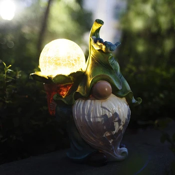 Näota Nukk Päikese Valgus Gnome Aias Dekoratiivne Led Lamp, Veekindel Kääbus Tõrvik Kandja Kuju Kujukeste Ornament Home Decor