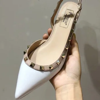 Office ' i Uued Kõnniteed stiletto Lady Kõrge Kontsaga sussid Naiste kingad Naiste Pluss Suurus Naiste Sandaalid A472