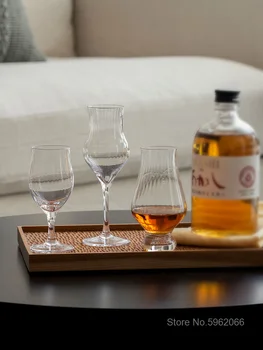 Oriental Stiilis Vertikaalsete Tera Šoti Viski Pokaalilaadse Käsitööna Kristall, Single Malt Whisky Copita Nosing Klaasi Klaasi Veini