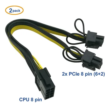 PCI-E Adapter Kaabel PCI-E 8pin to 8pin Converter Juhe Naiste ja Meeste Splitter Kaabel Arvuti Lisaseade