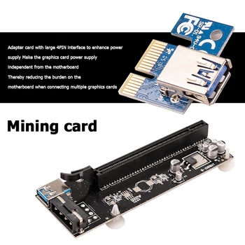 PCI-e Ärkaja PCIe pesa PCI Express 1X kuni 16X Extender Kaardi Adapter koos 0,5 m USB 3.0 Kaabli jaoks BTC Kaevandamine