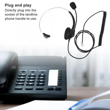 Peakomplekt Telefoni Mono Peakomplekt Lauatelefoni Telefoni Kõrvaklapid Mikrofoniga Kodus Kasutamiseks auriculares Juhtmega peakomplekti, käepide