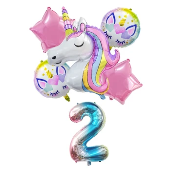 Rainbow Unicorn Pool Õhupalli Sünnipäev Väike Lill Haldjas Alumiinium Foolium Õhupalli Tüdruk Sünnipäeva Kaunistamiseks Beebi Dušš