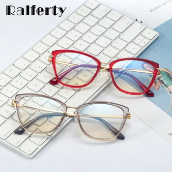 Ralferty 2021 Kõrge Kvaliteedi Selge Prillid Naiste Prillidega Raami Anti Sinine Valgus prilliraamid 0 Dioptri Kevadel Optiline Klaas