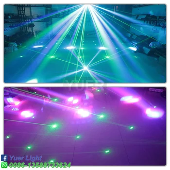 RGBW 4IN1 LED Liblikas Tuled DMX512 Etapil Laser tähistaeva Efekti Projektor Koos puldiga Jaoks Disko DJ Prom Pool Bar
