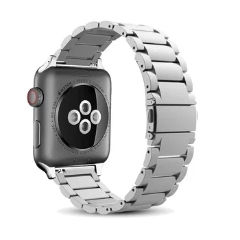 Roostevabast Terasest Rihm Apple Watch Band 44mm 40mm SE/6/5/4 Metallist Sport Watchband iwatch 3/2/1 38mm 42mm adapter käevõru