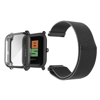 Roostevabast Terasest Võre Käevõru Smart Watch Band, Magnetic Kella Rihm Watch Asendaja Xiaomi Mi Amazfit Piiripunkti Noorte Vaadata