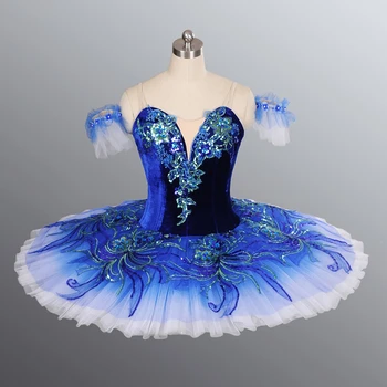 Rüü de ballet professionnelle vala filles, bleu Royal, bleu de lac des cygnes jupe tutu de ballet tõusis vala femmes ballet tutu
