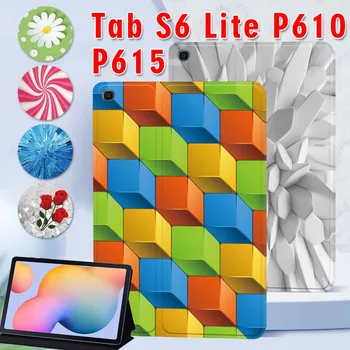 Samsung Galaxy Tab S6 Lite 10.4 Tolline P610 P615 Tablett Juhul PU Nahk Seista Kaane Puhul + Vaba Pliiats