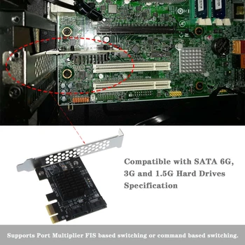 SATA PCI-E Adapter-2 Ports SATA 3.0 PCIe x1 x16 Laiendamise Kaardi Adapter SATA PCI-e PCI Express Converter Arvuti Lisaseade
