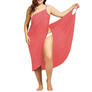 Seksikas Beach V-Kaeluse Pilduma Kleidid Naistele 2021 Suvel Rätik Backless Supelrõivad Katta Kuni Wrap Rüü Naine Troopiline Kleit femme
