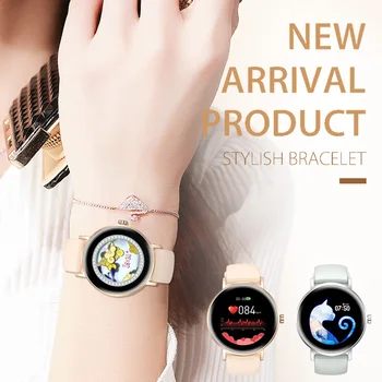 Smart Watch Naistele, Südame Löögisageduse Monitor Smartwatch Android ja iOS Telefonidele ,Tegevuse Tracker Täielikult Puutetundlik Ekraan, Roosa
