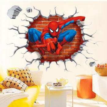 Spiderman Super Kangelased Seina Kleebised Lapsed Toas Teenetemärgi Kodus Magamistoas PVC Decor Cartoon Movie Müüri Seina Art Kleebised