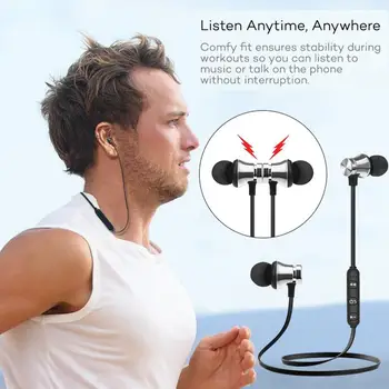 Sport-Kõrva Traadita Bluetooth-4.1 Kõrvaklapid koos Mikrofoniga Sport Stereo Kõrvaklapid Sweatproof Kõrva Rippuvad Kõrvaklapid Universal