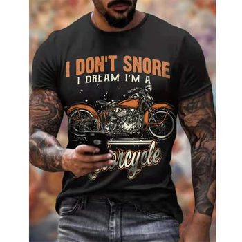 Suvine Meeste T-Särk 3D Auto Maanteel Mootorratta Biker Hip-Hop Tshirt Tee Peal Ülepaisutatud T-Särk Meestele, Vintage Riideid Streetwear
