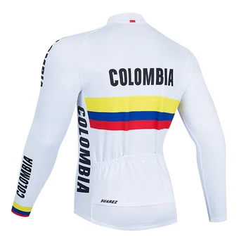 Sügis/Kevad Mens Team Colombia Pikk Rattasõit Kampsunid MTB Ühtne Mountain Bike Riided Kiire Kuiva-Jalgratta, Riiete Peal Kandma