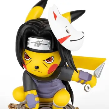 TAKARA TOMY Pikachu Cosplay Itachi Uchiha Kogumise PVC Tegevus Joonis Mudel Mänguasjad Kingitus Lastele